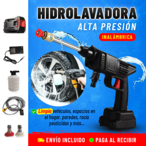 hidrolavadora inalabrica de alta presion con bateria recargable